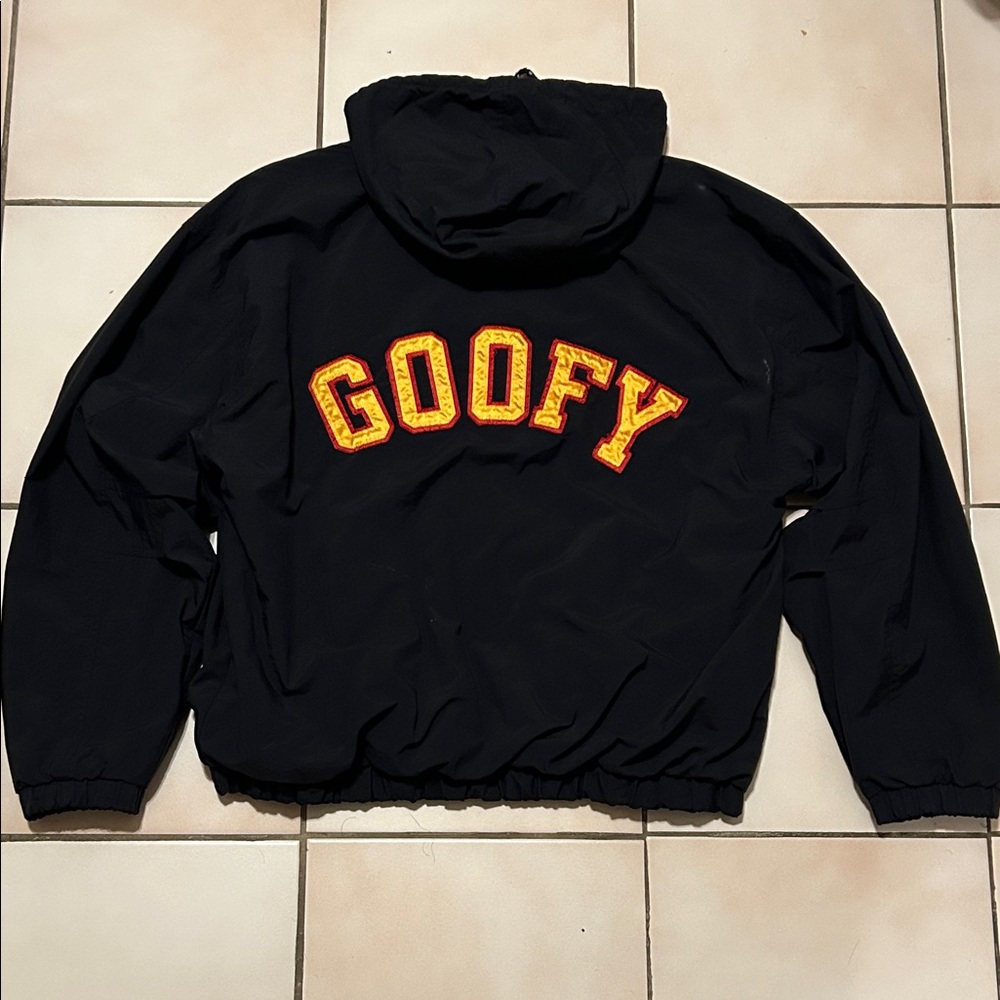 VTG Disney Bomber Jacket GOOFY Big Logo Spell-out Zip Up